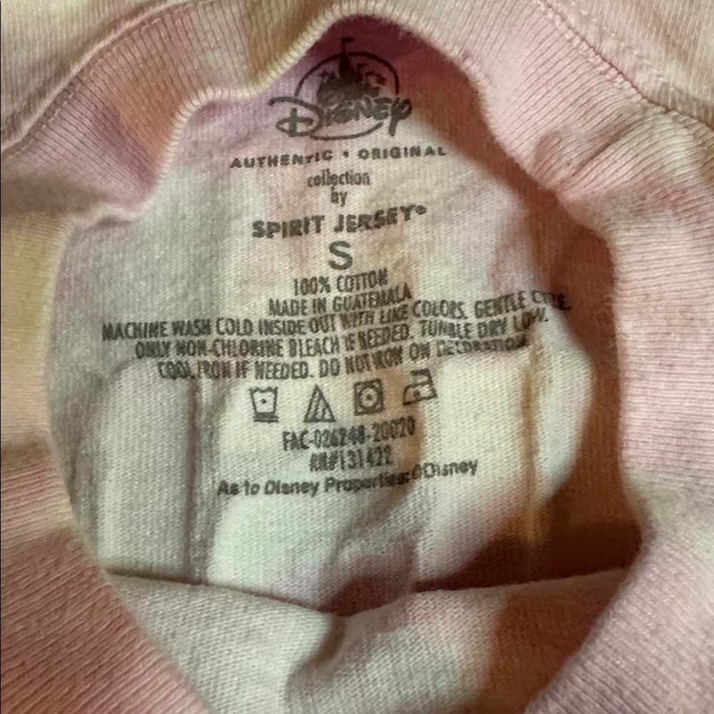 Disney Spirit Jersey Tie-Dye Long Sleeve Shirt Size S - Picture 3 of 6
